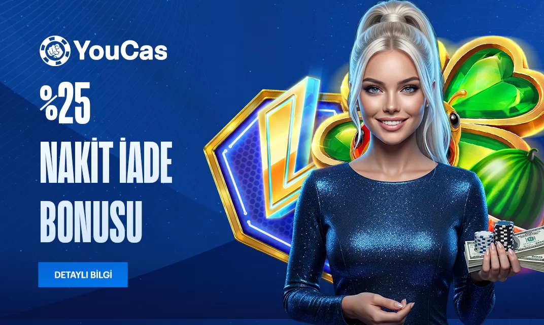 YouCas %25 limitsiz anlık nakit iade bonusu